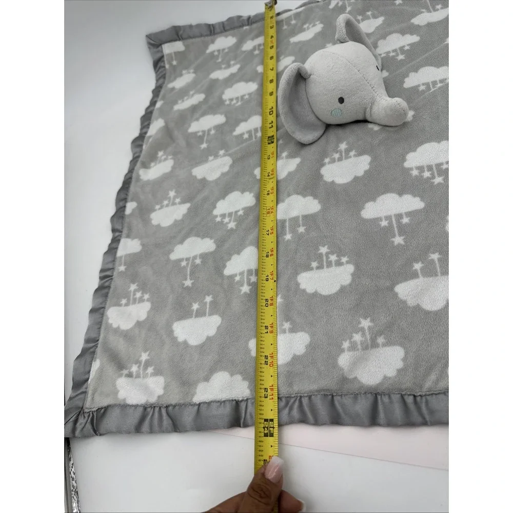 Parents Choice Large Gray Elephant Baby Lovey Clouds Security Blanket Walmart